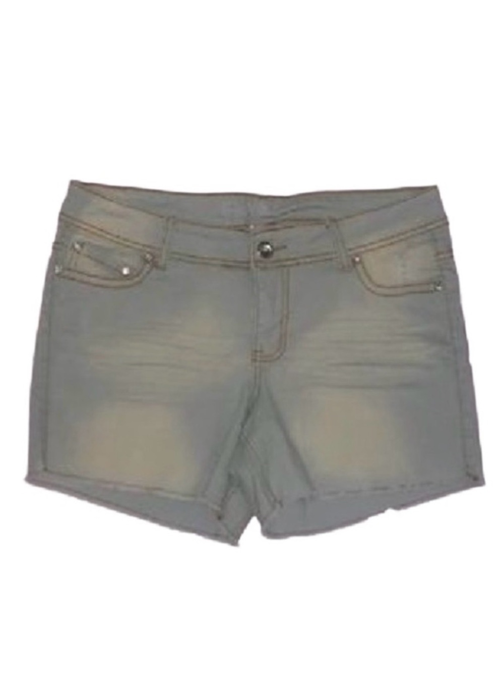 BONGO JUNIOR'S OMBRE FRAYED DENIM SHORTS - 13 JUNIORS MINT (NEW WITH TAGS)